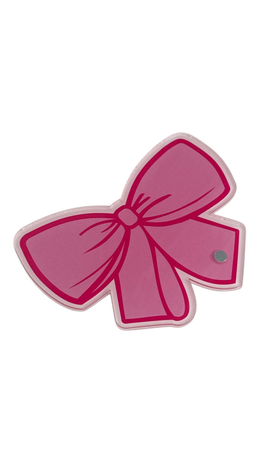 Pink bow lash tile
